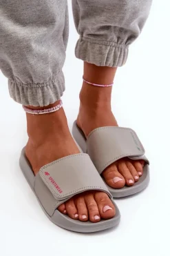 Damskie Klapki 4FMM00FFLIF031A-25S Szare