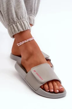 Damskie Klapki 4FMM00FFLIF031A-25S Szare