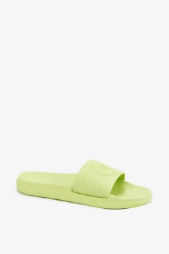 Damskie Klapki 4FMM00FFLIF045-45S Limonkowe