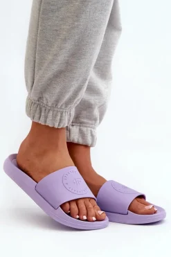 Damskie Klapki 4FMM00FFLIF045-52S Fioletowe