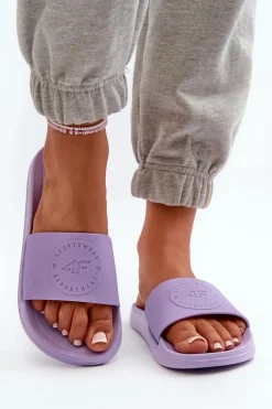 Damskie Klapki 4FMM00FFLIF045-52S Fioletowe