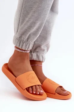 Damskie Klapki 4FMM00FFLIF045-70S Pomarańczowe