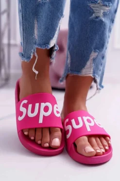 Damskie Klapki Fuksja Super Losaria