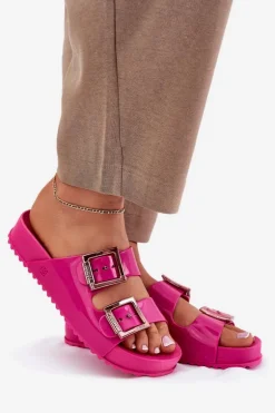 Damskie Klapki Gładkie Pachnące ZAXY NN285093 Fuksja