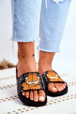 Damskie Klapki Garfield ZAXY Czarne FF285073