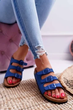 Damskie Klapki Granatowe Big Star DD274140