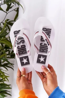 Damskie Klapki Japonki Big Star HH274A062 Białe