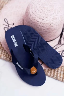 Damskie Klapki Japonki Big Star DD274A254 Granatowe