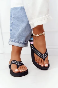 Damskie Klapki Japonki Big Star HH274A057 Czarne