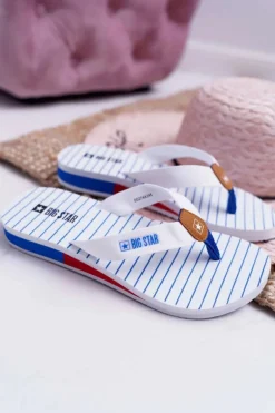 Damskie Klapki Japonki Big Star DD274A245 Białe