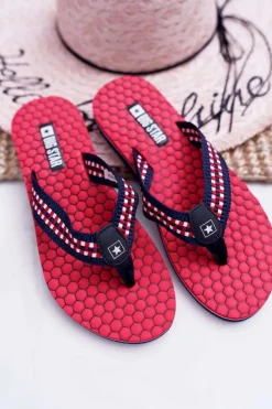 Damskie Klapki Japonki Big Star DD274A252 Czerwone