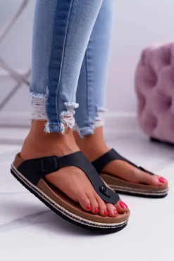 Damskie Klapki Japonki Czarne Big Star DD274132