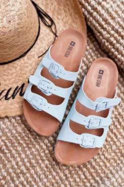 Damskie Klapki Jasno Niebieskie Big Star DD274137