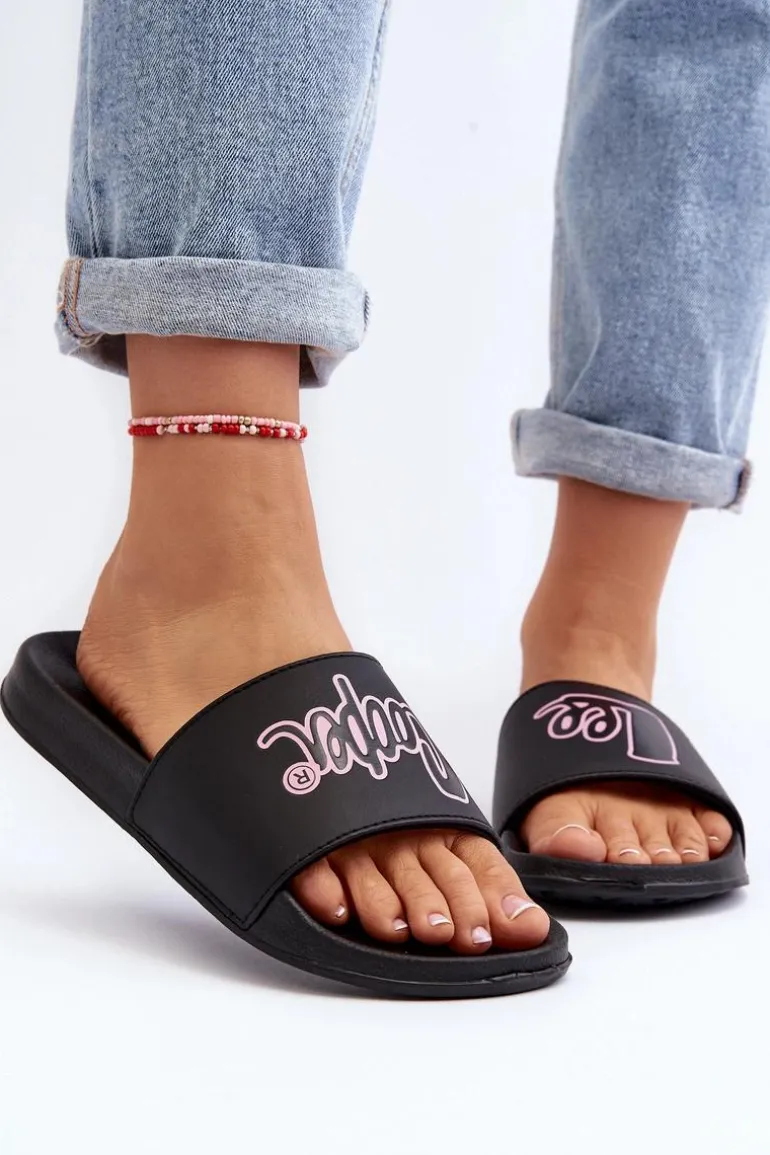 Damskie Klapki Lee Cooper LCW-24-42-2482L Czarne