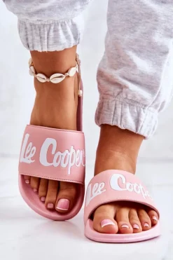 Damskie Klapki Lee Cooper LCW-22-42-0998 Różowe
