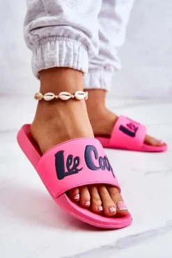 Damskie Klapki Lee Cooper LCW-22-42-1000 Neonowy Róż