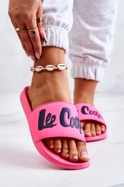 Damskie Klapki Lee Cooper LCW-22-42-1000 Neonowy Róż