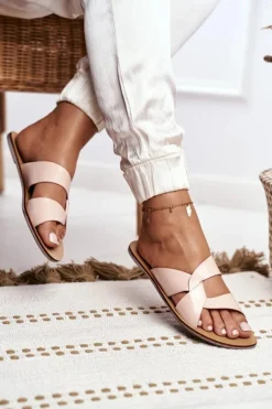 Damskie Klapki Lu Boo Beżowe Mabella