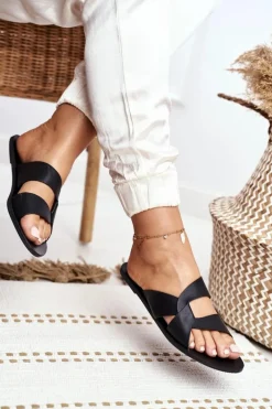 Damskie Klapki Lu Boo Czarne Mabella