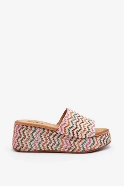 Damskie Klapki Na Koturnie Białe Vanarila