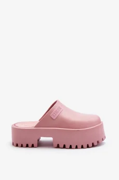 Damskie Klapki Na Masywnej Podeszwie Big Star NN274020 Różowe