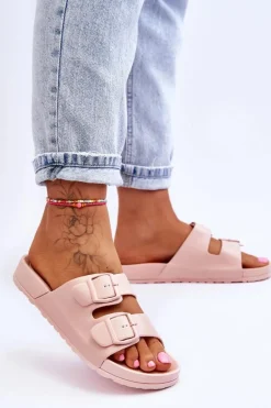 Damskie Klapki Na Platformie Różowe Vertigo