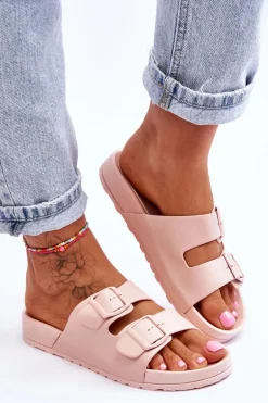 Damskie Klapki Na Platformie Różowe Vertigo