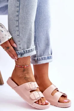 Damskie Klapki Na Platformie Różowe Vertigo