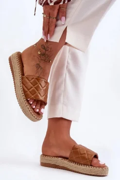 Damskie Klapki Na Platformie Camel Lullaby