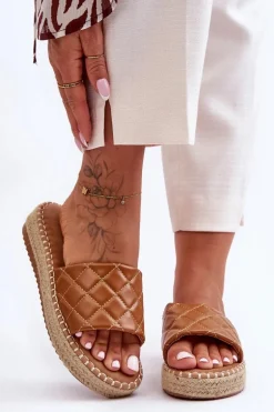 Damskie Klapki Na Platformie Camel Lullaby