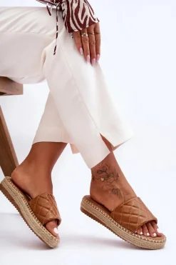 Damskie Klapki Na Platformie Camel Lullaby