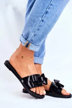 Damskie Klapki Pachnące Gumowe ZAXY Czarne FF285014