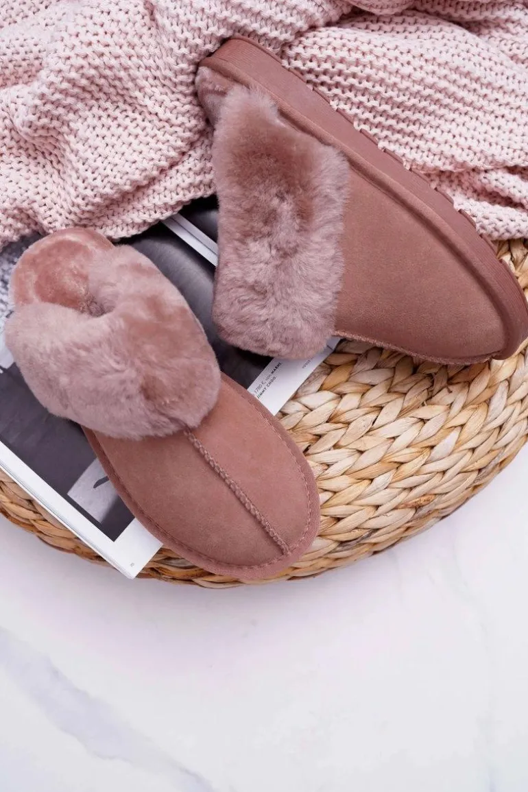 Damskie Klapki Papcie Khaki Mirendy