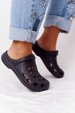 Damskie Klapki Sandały Lekkie Czarne Piankowe EVA