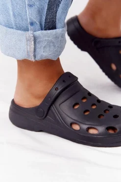 Damskie Klapki Sandały Lekkie Czarne Piankowe EVA