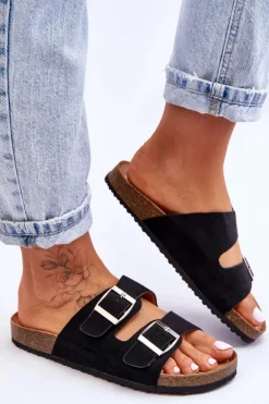 Damskie Klapki Wsuwane Czarne Destino