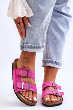 Damskie Klapki Wsuwane Fuksja Destino