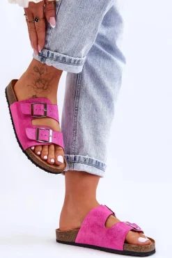 Damskie Klapki Wsuwane Fuksja Destino