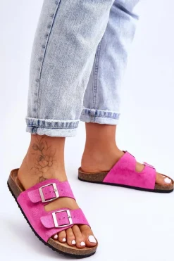 Damskie Klapki Wsuwane Fuksja Destino