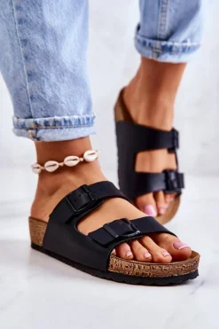 Damskie Klapki Wsuwane Inblu NM000028 Czarne