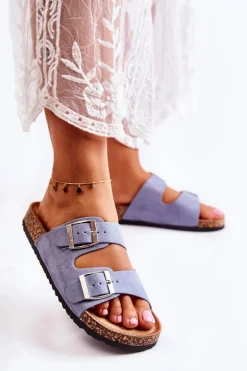 Damskie Klapki Wsuwane Niebieskie Misandei