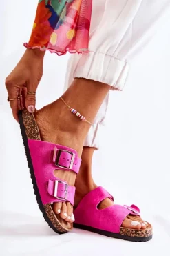 Damskie Klapki Wsuwane Różowe Misandei