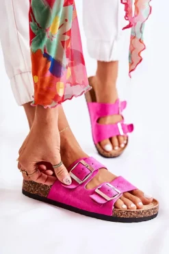 Damskie Klapki Wsuwane Różowe Misandei