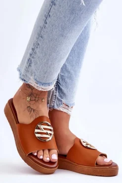 Damskie Klapki Z Ozdobą Camel Secrets