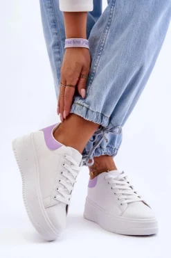 Damskie Klasyczne Buty Sportowe Biało-Fioletowe Night Trip