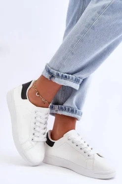 Damskie Klasyczne Buty Sportowe Biało-Czarne Corrine