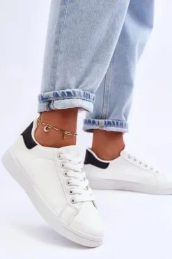 Damskie Klasyczne Buty Sportowe Biało-Czarne Corrine