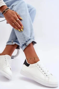 Damskie Klasyczne Buty Sportowe Biało-Czarne Corrine