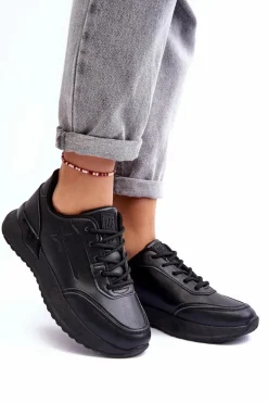 Damskie Klasyczne Buty Sportowe Big Star MM274223 Czarne