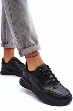 Damskie Klasyczne Buty Sportowe Big Star MM274223 Czarne